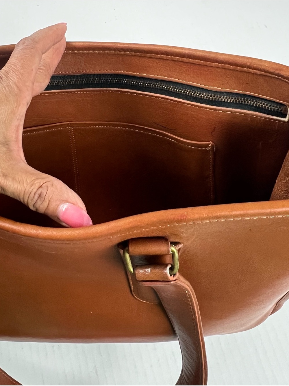Vintage Coach British Tan Tote Bag Made in New York City USA - Picture 13 of 16